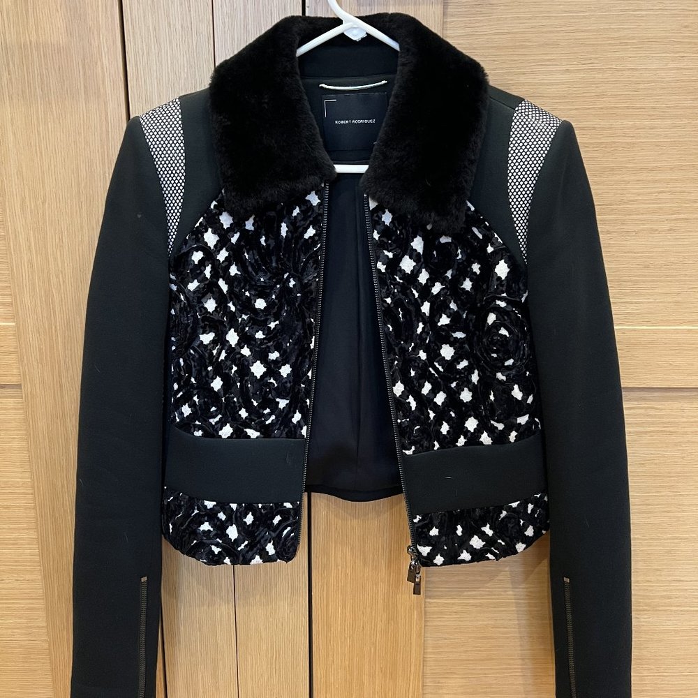 Robert Rodriguez Black Faux Fur Jacket